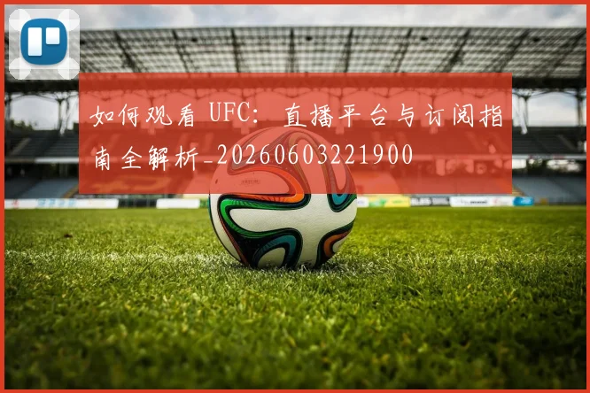 如何观看 UFC：直播平台与订阅指南全解析_20260603221900