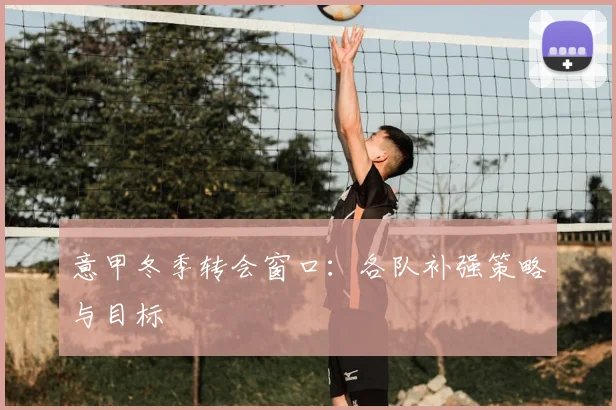 意甲冬季转会窗口:各队补强策略与目标