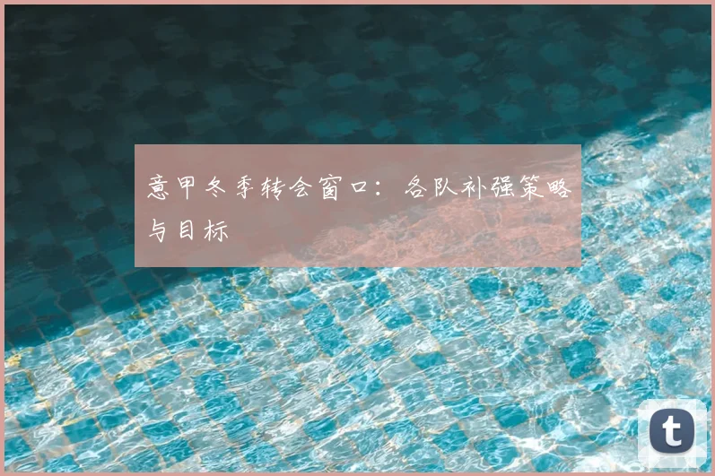 意甲冬季转会窗口：各队补强策略与目标